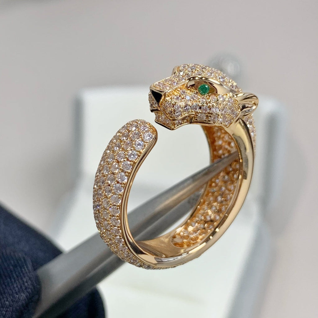 LumiPanthere-Ring aus roségoldenem Diamanten