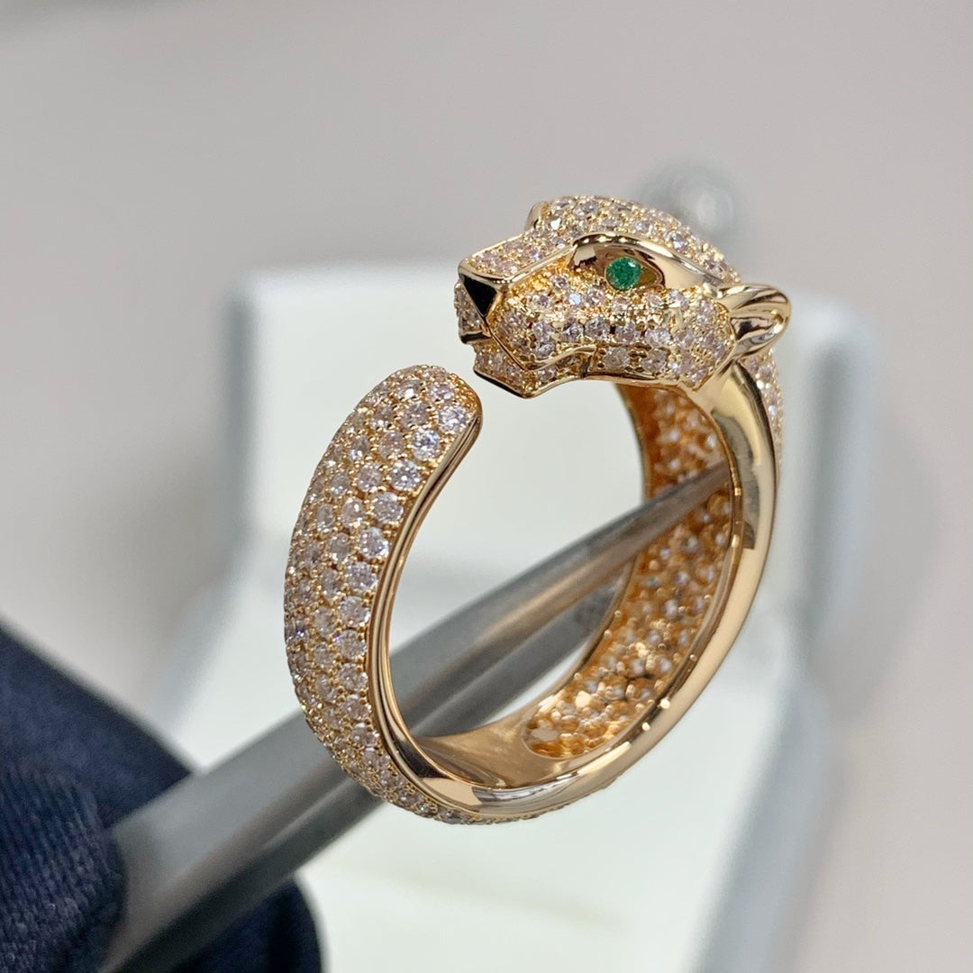 LumiPanthere-Ring aus roségoldenem Diamanten