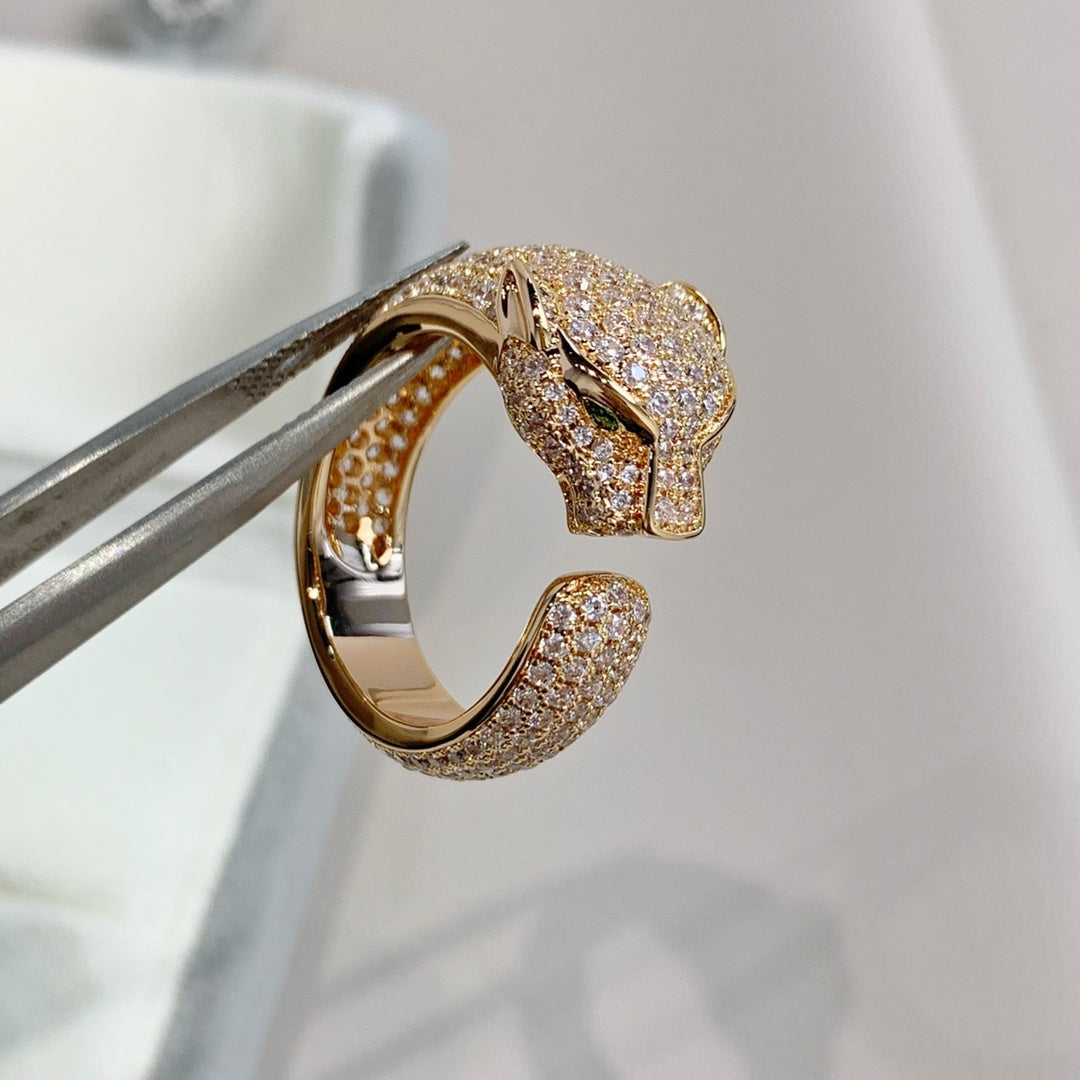 LumiPanthere-Ring aus roségoldenem Diamanten