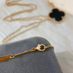 ¡®Lumi¡¯CLOVER 25MM NECKLACE GOLD ONYX