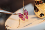 ¡®Lumi¡¯BUTTERFLY RED DIAMOND ROSE GOLD NECKLACE