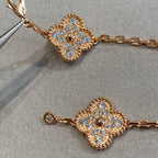 [Lumi jewelry] CLOVER 5 MOTIF FULL DIAMOND BRACELET COLLECTION