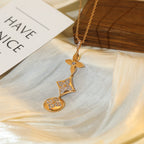 ¡®Lumi¡¯STAR AND SUN DIAMOND PINK GOLD NECKLACE