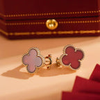 Lumi® CLOVER MEDIUM 1 MOTIFS CARNELIAN EARRINGS