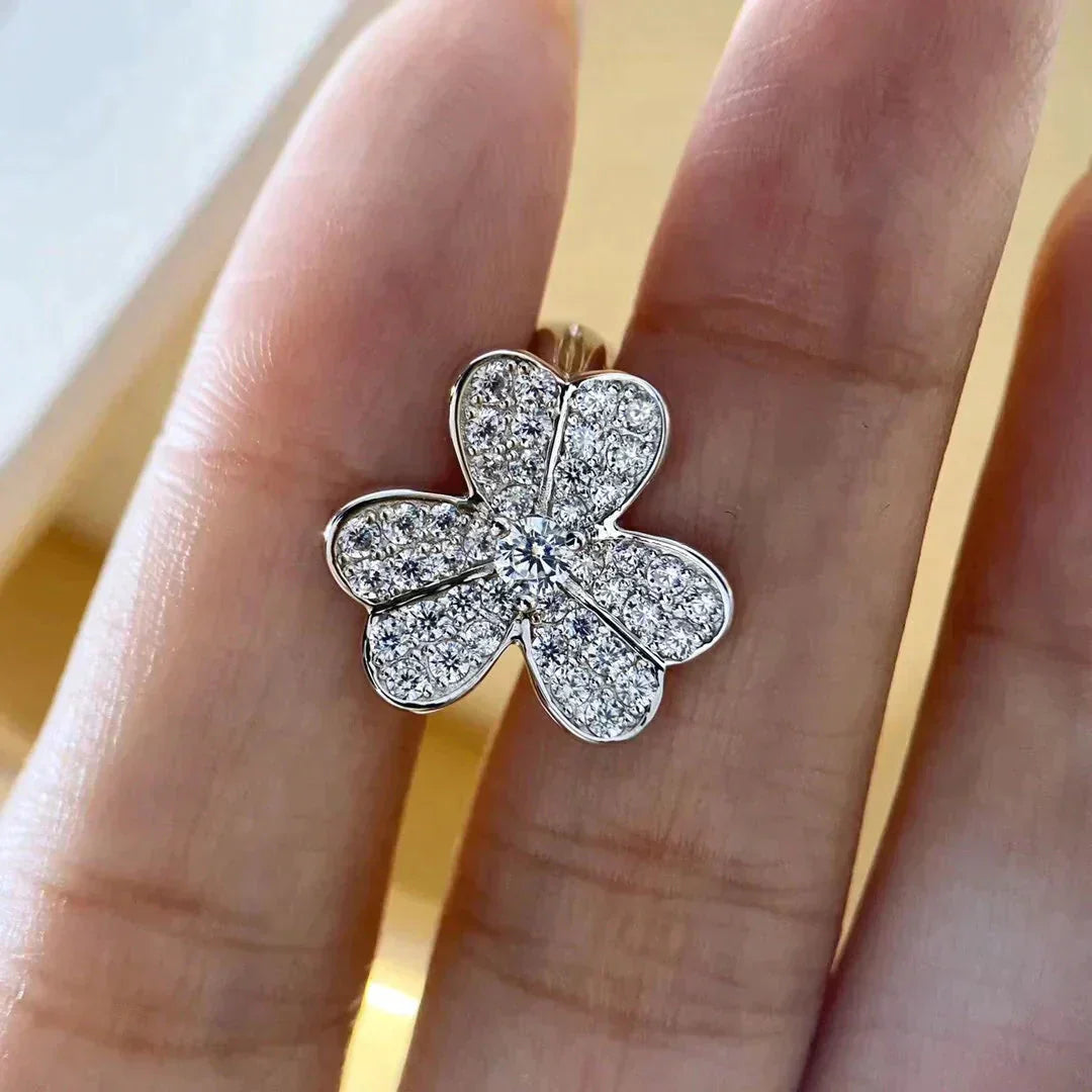 LumiClover Comos Diamantohrringe Silber