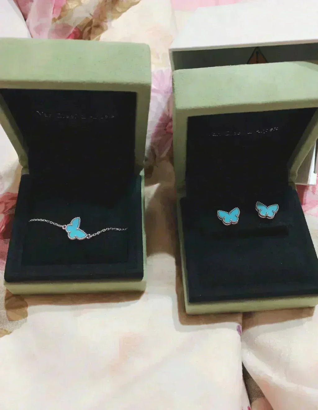 ¡®Lumi¡¯BUTTERFLY TURQUOISE EARRINGS SILVER