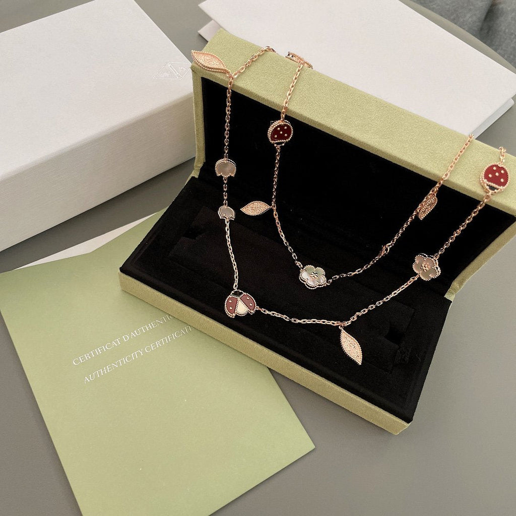 ¡®Lumi¡¯LUCKY SPRING 15 MOTIFS ROSE GOLD NECKLACE