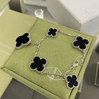 Lumi® CLOVER 5 MOTIFS SIVLER ONYX ARMBAND