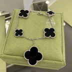 Lumi® CLOVER 5 MOTIFS SIVLER ONYX ARMBAND