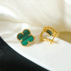 Lumi® CLOVER MEDIUM 1 MOTIFS MALACHITE EARRINGS