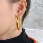 ¡®Lumi¡¯CLASH HOOP EARRINGS