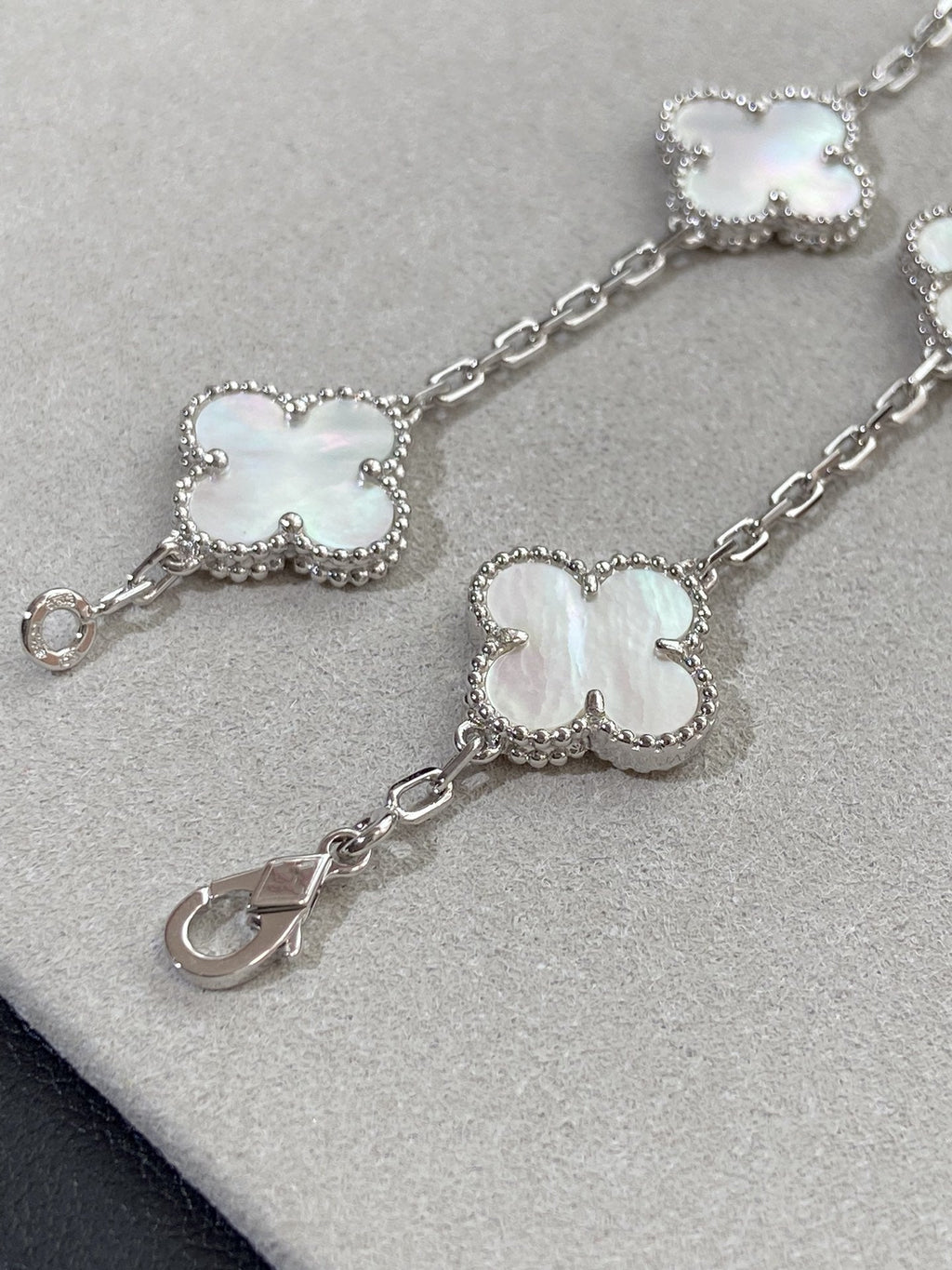[Lumi]New CLOVER WHITE PEARL MOP 5 MOTIF BRACELET COLLECTION