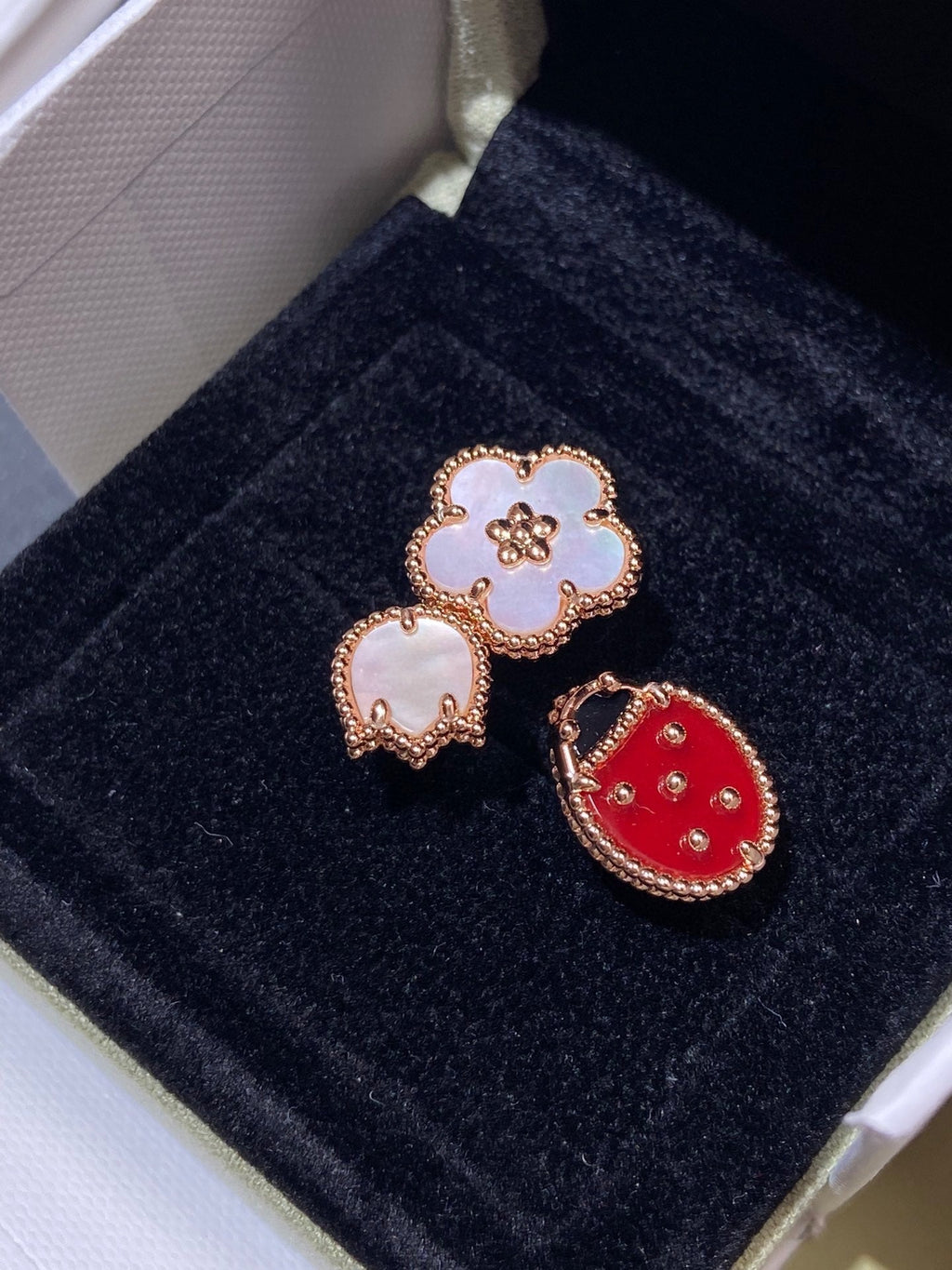Lumi® Glücksmotiv 3-Motiv-Ring aus Roségold