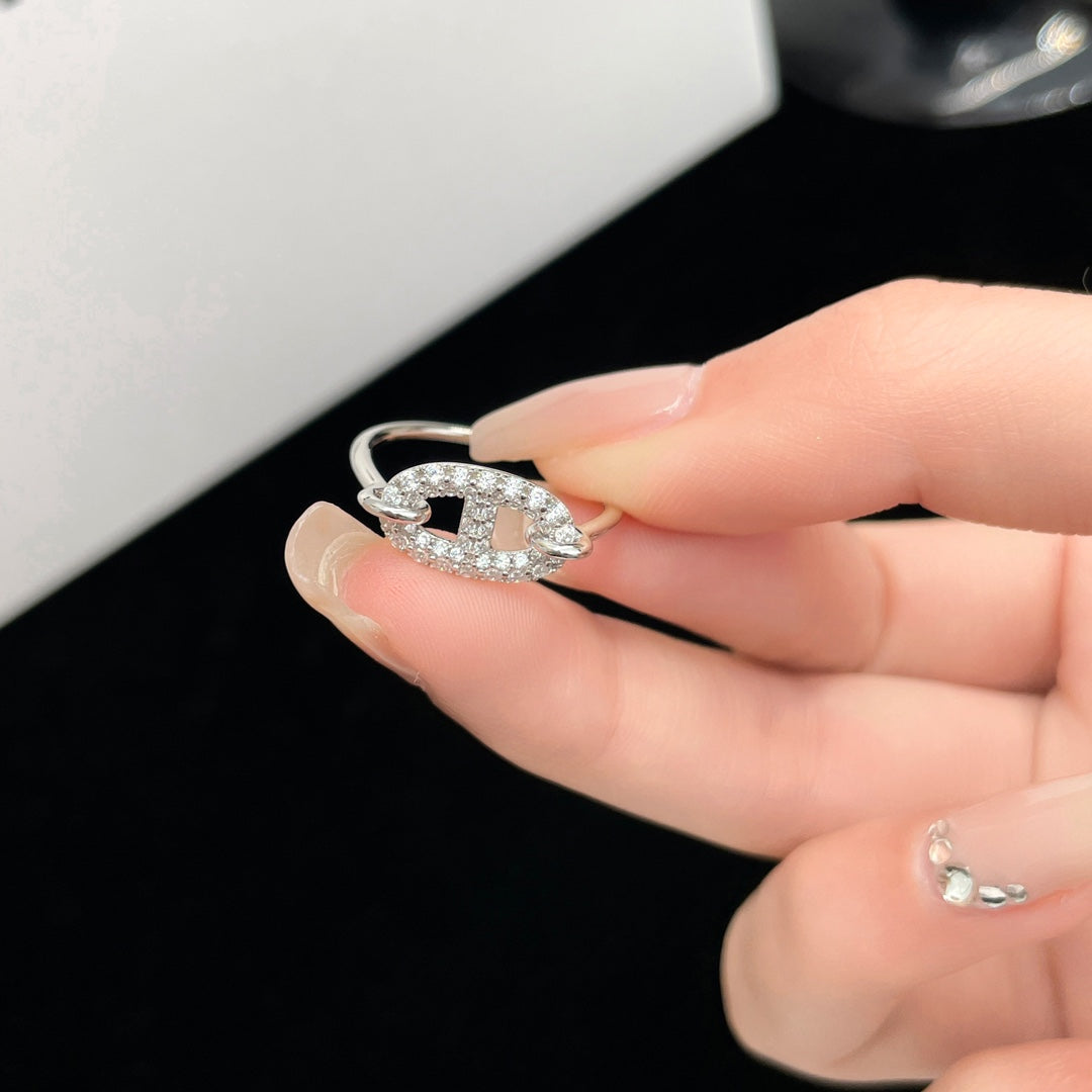 ¡®Lumi¡¯RONDE KLEINER SILBER-DIAMANTRING