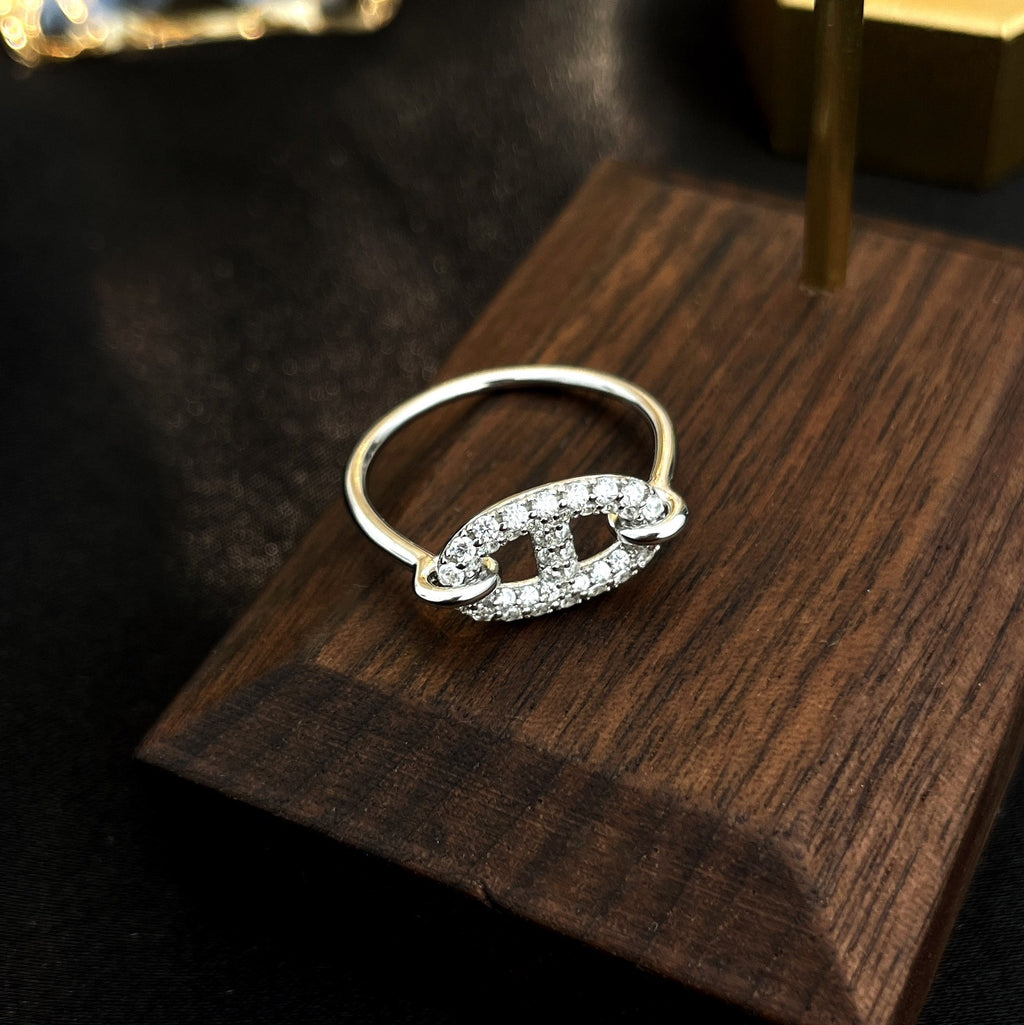¡®Lumi¡¯RONDE KLEINER SILBER-DIAMANTRING