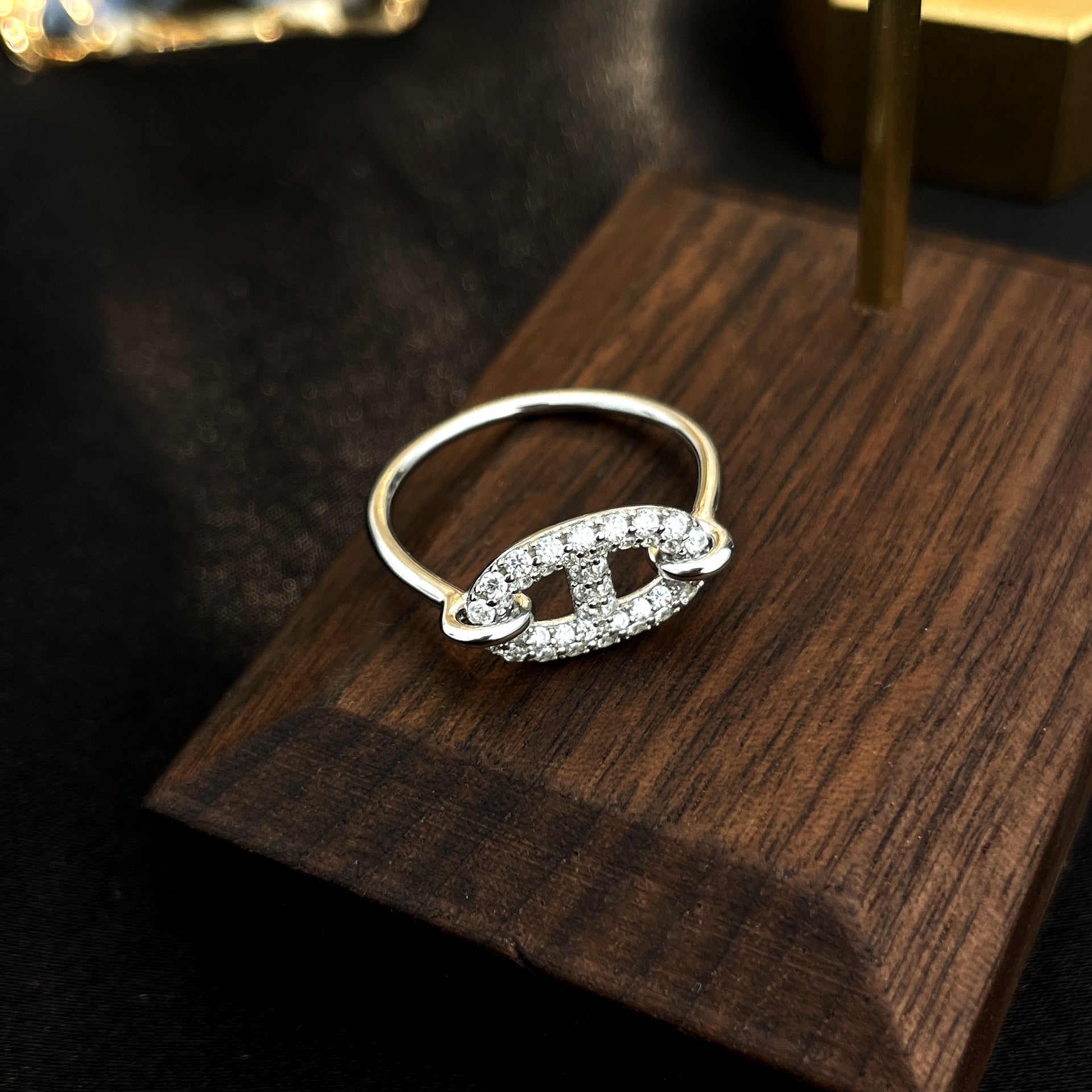 ¡®Lumi¡¯RONDE KLEINER SILBER-DIAMANTRING