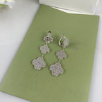Lumi® Kleeblatt-Ohrringe mit 3 Diamantmotiven aus Silber
