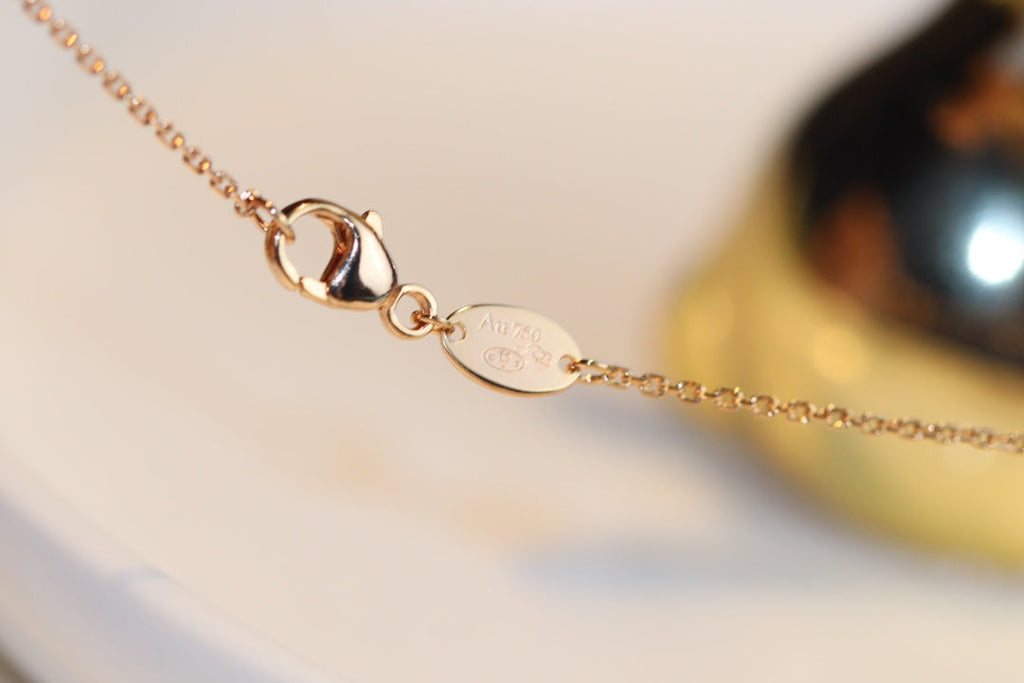 ¡®Lumi¡¯JEUX MALACHIT 1 DIAMANT ROSA GOLD HALSKETTE