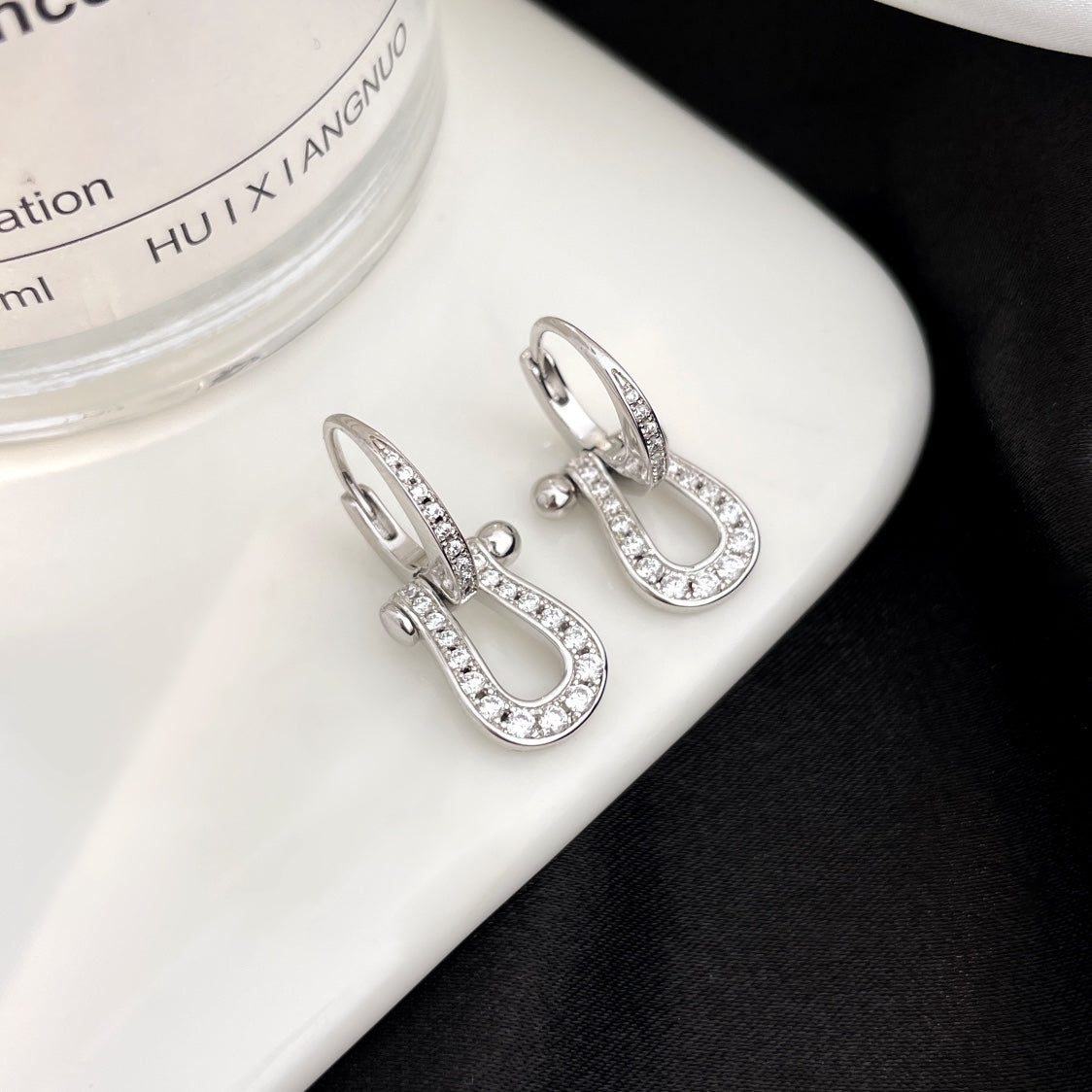 ¡®Lumi¡¯FORCE 10 FULL DIAMOND DROP EARRINGS MEDIUM MODEL
