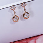 ¡®Lumi¡¯STAR AND SUN PINK GOLD MOP DROP EARRINGS