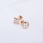 ¡®Lumi¡¯STAR AND SUN PINK GOLD MOP STUD EARRINGS