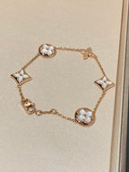 ¡®Lumi¡¯STAR AND SUN 5 MOTIF MOP PINK GOLD BRACELET