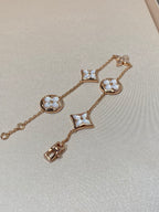 ¡®Lumi¡¯STAR AND SUN 5 MOTIF MOP PINK GOLD BRACELET