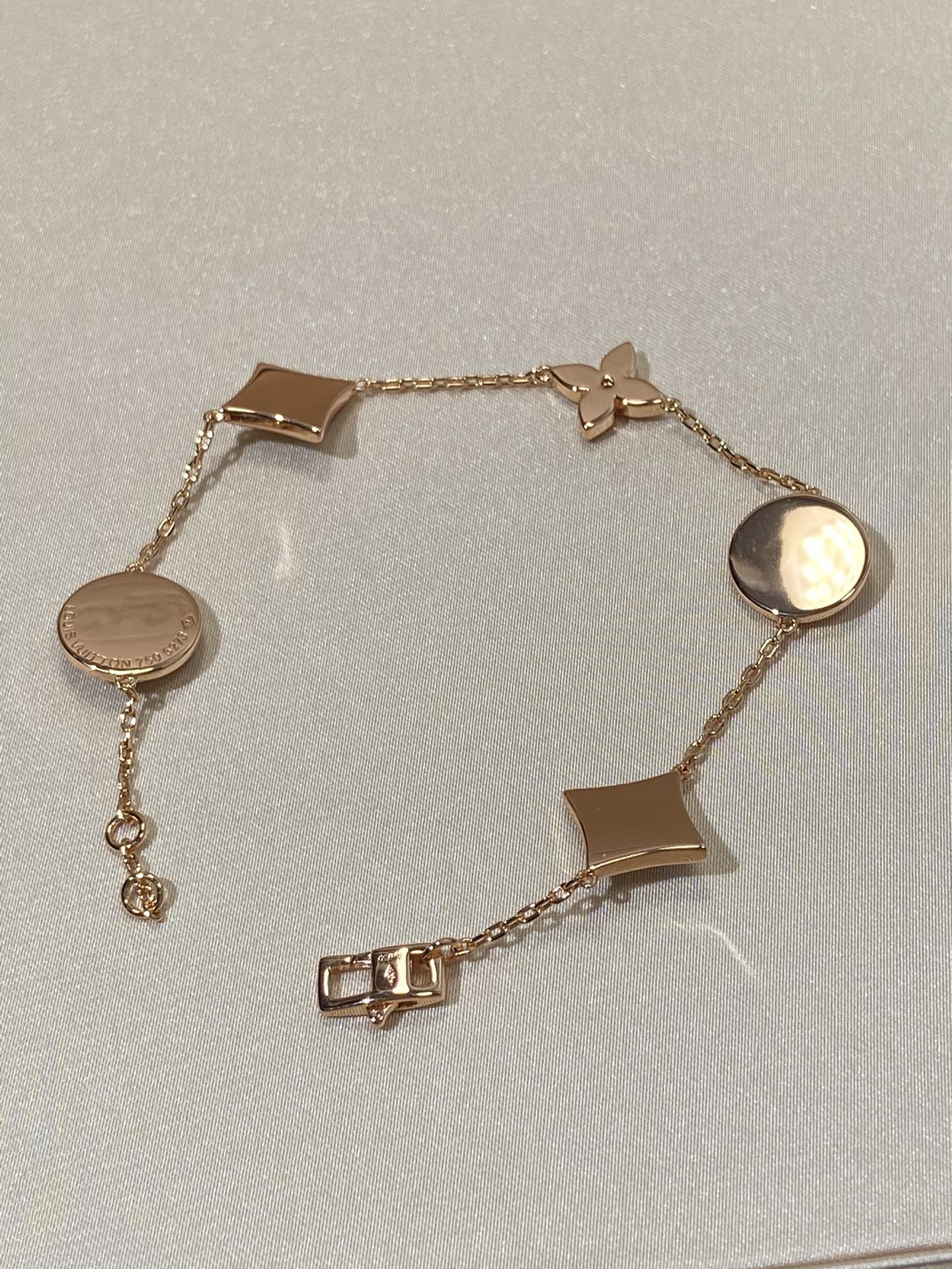 ¡®Lumi¡¯STAR AND SUN 5 MOTIF MOP PINK GOLD BRACELET