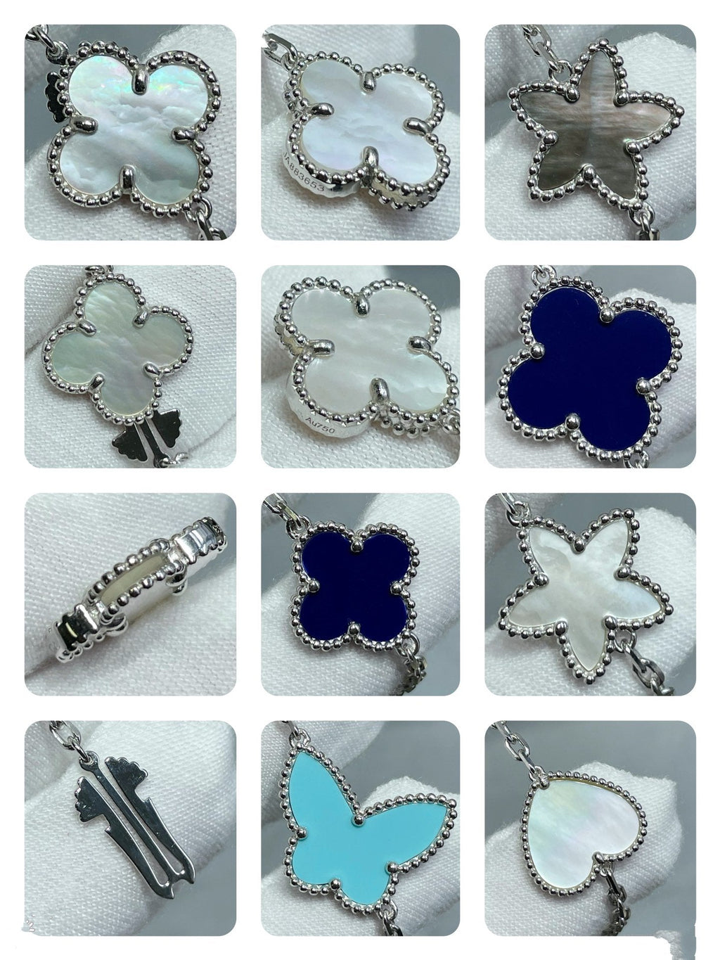 ¡®Lumi¡¯LUCKY CLOVER SILVER 11 MOTIF NECKLACE