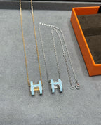 ¡®Lumi¡¯POP H SKY BLUE NECKLACE