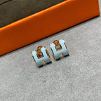 ¡®Lumi¡¯POP H SKY BLUE STUD EARRINGS