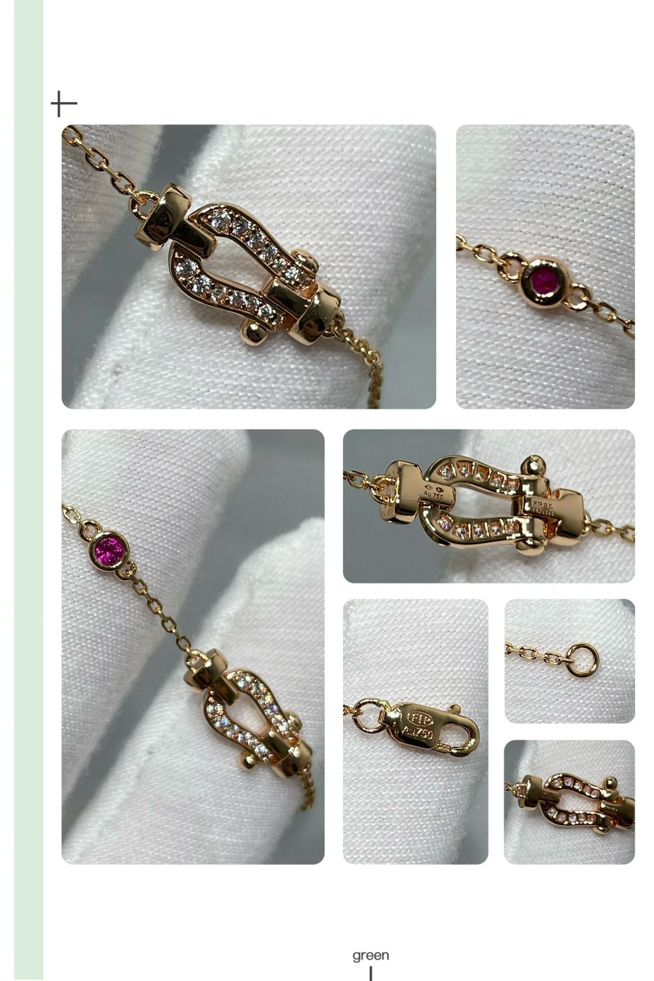 ¡®Lumi¡¯FORCE 10 DIAMOND CHAIN LINK PINK GOLD BRACELET