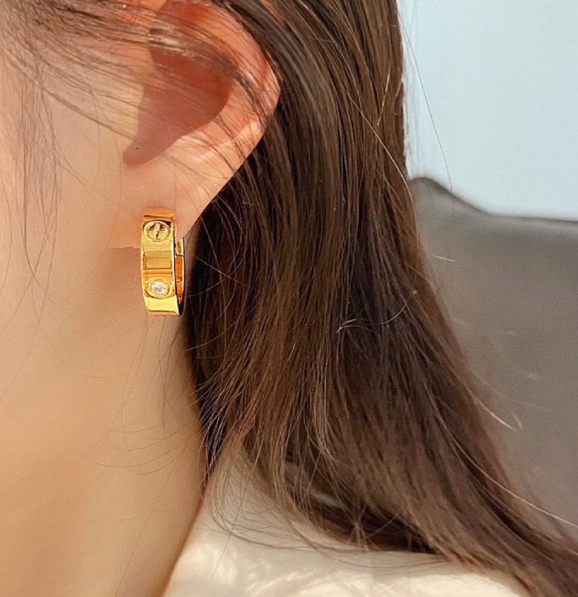 ¡®Lumi¡¯LOVE 5.5MM 1 DIAMOND EARRINGS