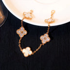 [Lumi]New CLOVER WHITE PEARL MOP 5 MOTIF BRACELET COLLECTION