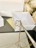 ¡®Lumi¡¯CLOVER ROCK CRYSTAL ROSE GOLD NECKLACE
