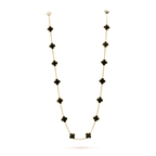 ¡®Lumi¡¯CLOVER 20 MOTIFS ONYX NECKLACE