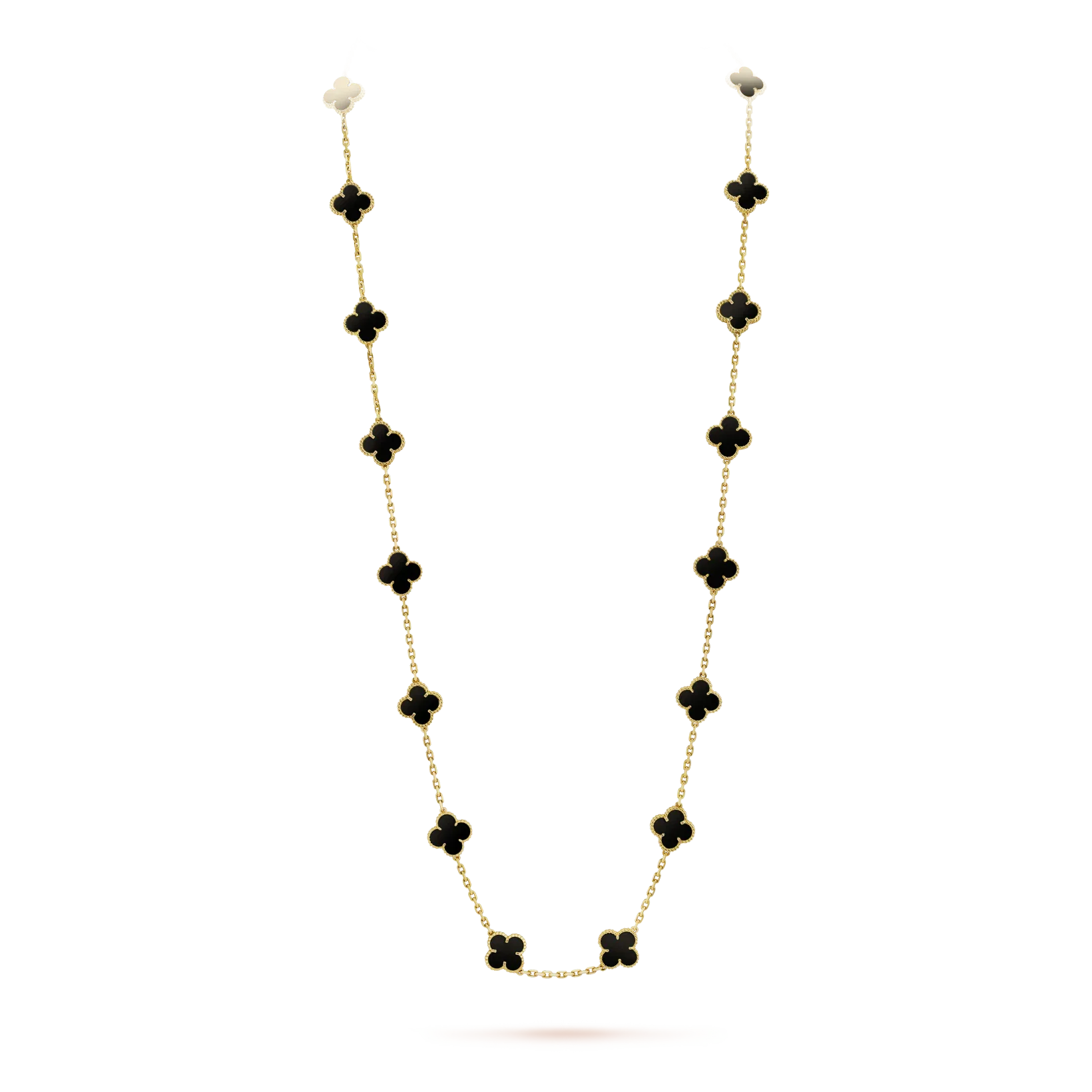 ¡®Lumi¡¯CLOVER 20 MOTIFS ONYX NECKLACE