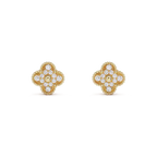 Lumi® CLOVER MEDIUM 1 MOTIFS FUll DIAMOND EARRINGS