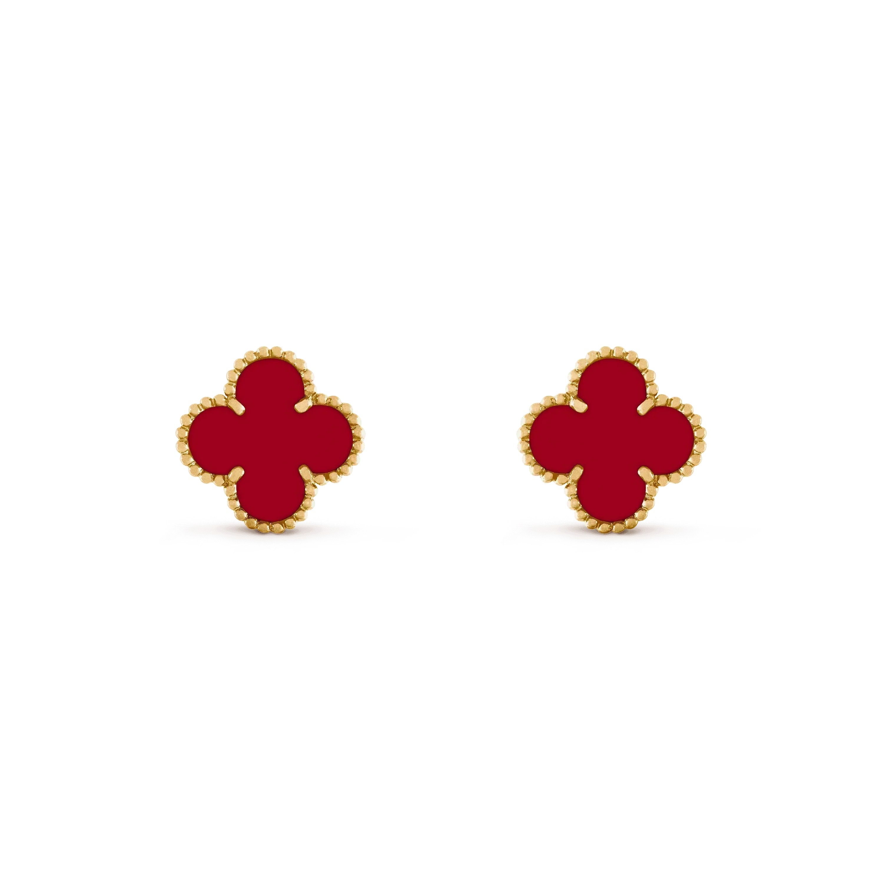 Lumi® CLOVER MEDIUM 1 MOTIFS CARNELIAN EARRINGS