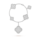 ¡®Lumi¡¯CLOVER 6 MOTIFS SILVER DIAMOND BRACELET