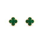 Lumi® CLOVER MEDIUM 1 MOTIFS MALACHITE EARRINGS