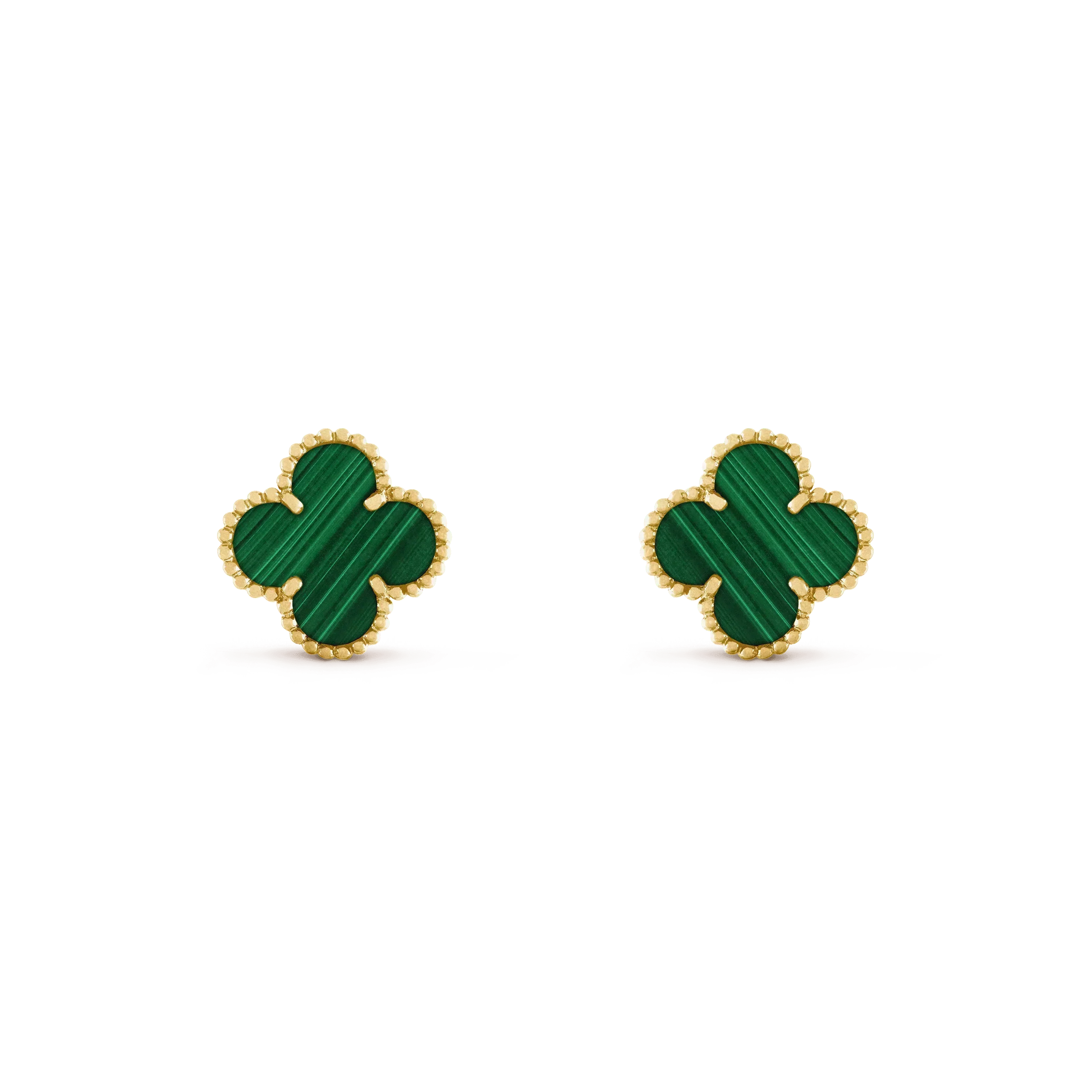 Lumi® CLOVER MEDIUM 1 MOTIFS MALACHITE EARRINGS