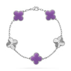 [Lumi jewelry]CLOVER 5 MOTIF LIGHT PURPLE BRACELET COLLECTION