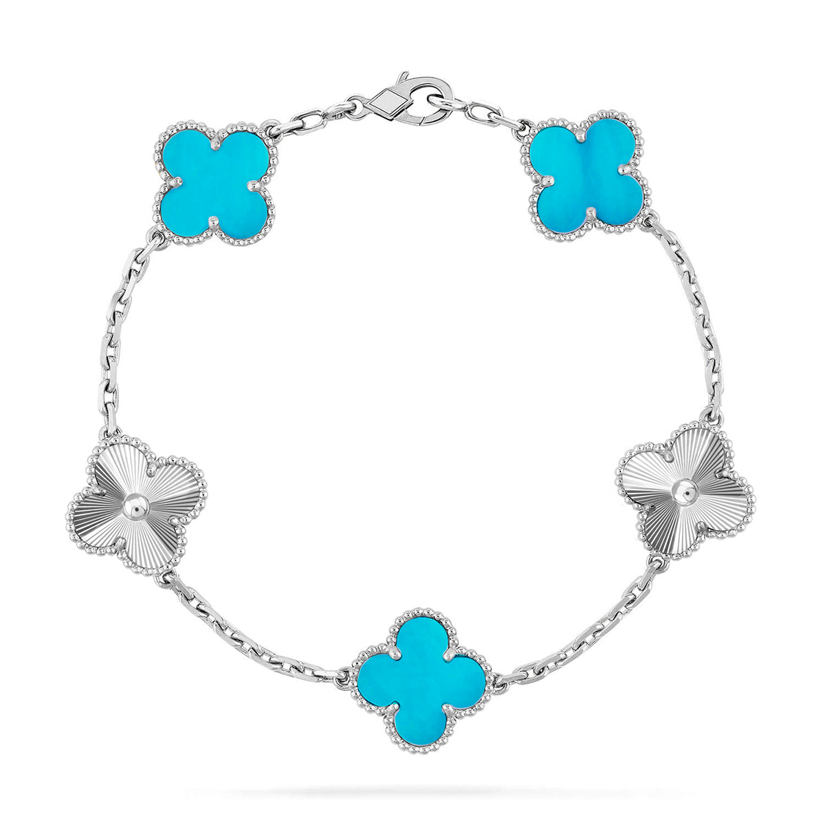 [Lumi]New  CLOVER 5 MOTIF TURQUOISE BRACELET COLLECTION