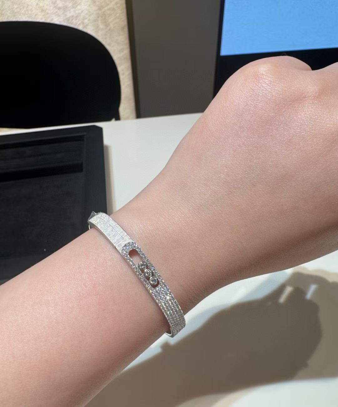 [Lumi Jewelry]2026 BRAND-NEW FROSTED BRACELET WITH DIAMONDS THREE COLORS