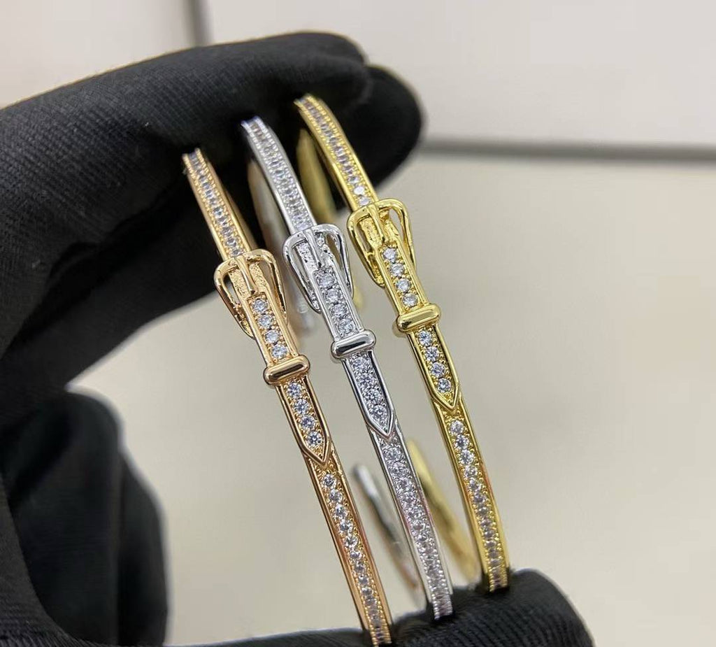 [Lumi Jewelry]DIAMOND-ENCRUSTED BRACELET THREE COLORS