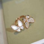 ¡®Lumi¡¯TWIN BUTTERFLY DIAMOND MOP RING