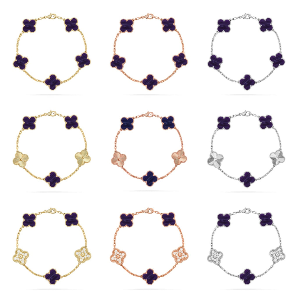 [Lumi jewelry]CLOVER 5 MOTIF LAPIS LAZULI BRACELET COLLECTION