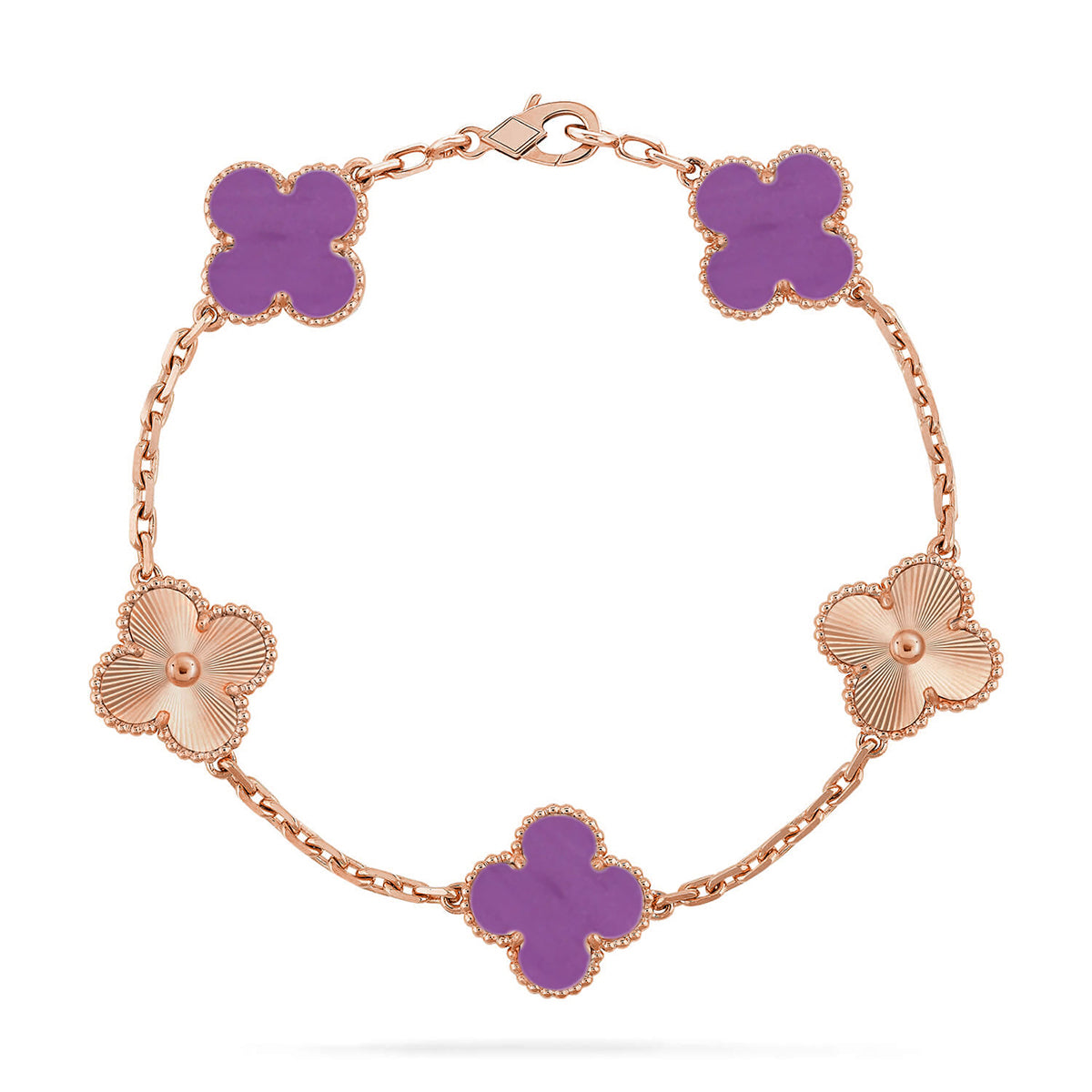 [Lumi]New  CLOVER 5 MOTIF VIOLET BRACELET COLLECTION