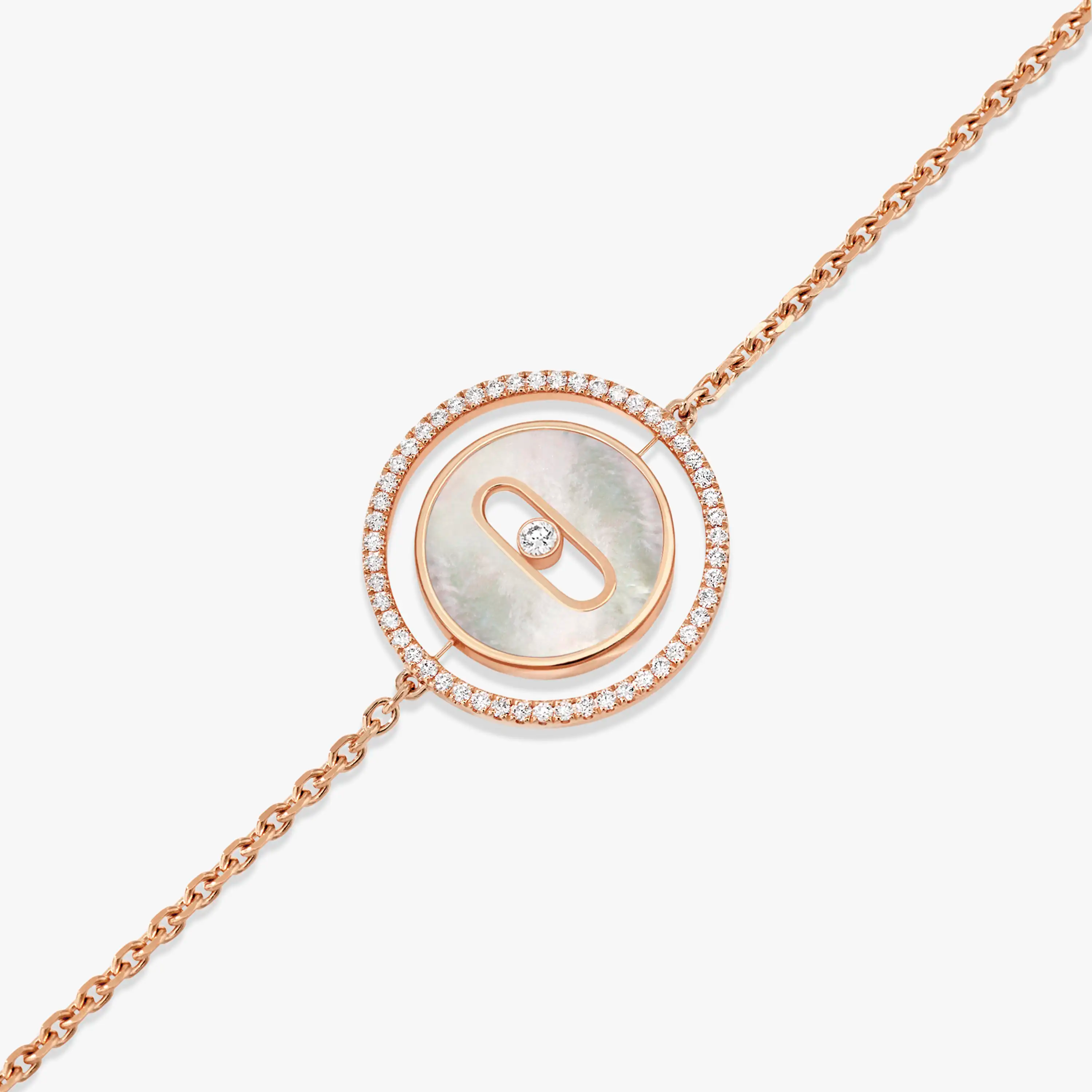 [Imperial] MOVE WHITE MOTHER OF PEARL PINK GOLD DIAMOND BRACELET